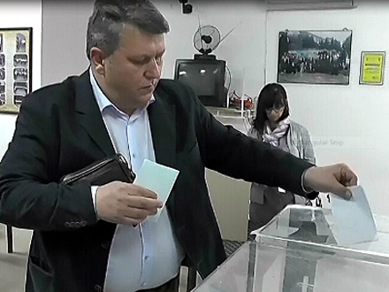 Stamenković na biračkom mestu; Foto: Izborni štab DS